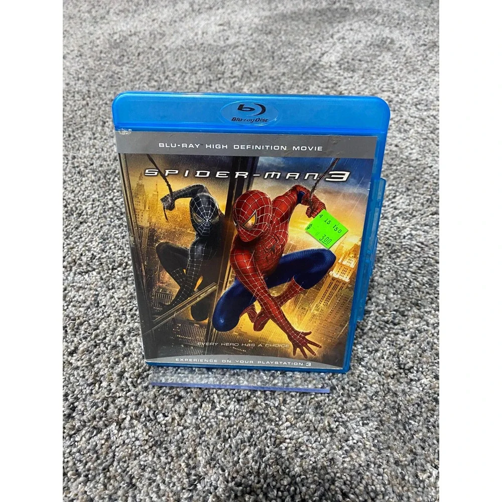 Sony Spider-Man 3 Blu-ray Movie Blue Good Marvel Superhero Action Sam Raimi